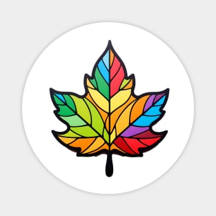 Funky Maple Leaf Magnet